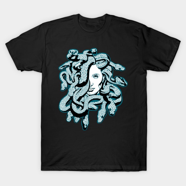 Stone Cold Medusa T-Shirt by polliadesign